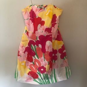 Lilly Pulitzer Strapless May Flowers Dress